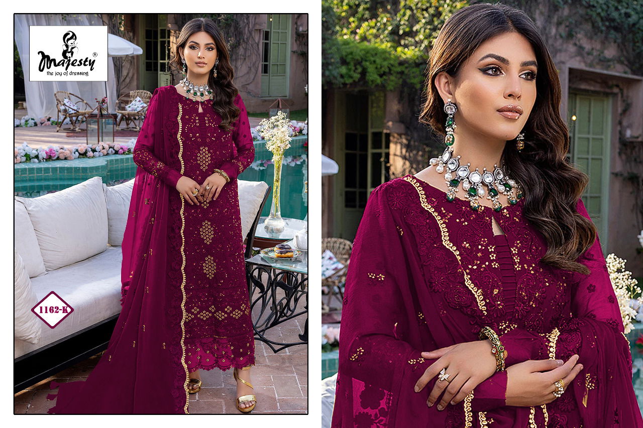 Majesty Satrangi 3 Fancy Festive Wear  Georgette Pakistani Salwar Kameez Collection